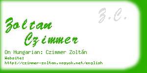 zoltan czimmer business card