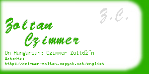 zoltan czimmer business card